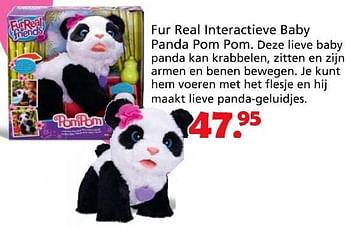 Promoties Fur real interactieve baby panda pom pom - Hasbro - Geldig van 16/03/2015 tot 19/04/2015 bij Unikamp