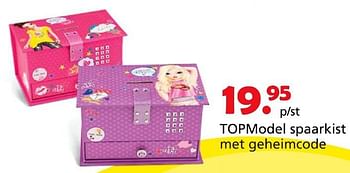 Promoties Topmodel spaarkist met geheimcode - Top Model - Geldig van 16/03/2015 tot 19/04/2015 bij Unikamp