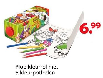 Promoties Plop kleurrol met 5 kleurpotloden - Studio 100 - Geldig van 16/03/2015 tot 19/04/2015 bij Unikamp