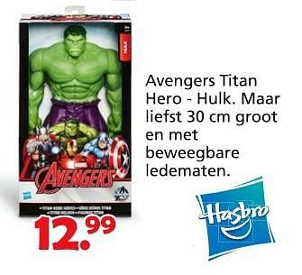 Promotions Avengers titan hero - hulk - Hasbro - Valide de 16/03/2015 à 19/04/2015 chez Unikamp