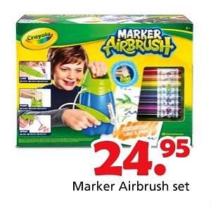 Promoties Marker airbrush set - Crayola - Geldig van 16/03/2015 tot 19/04/2015 bij Unikamp