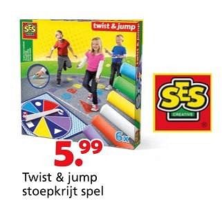 Promotions Twist + jump stoepkrijt spel - SES - Valide de 16/03/2015 à 19/04/2015 chez Unikamp
