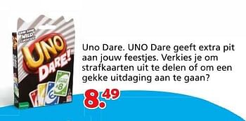 Promoties Uno dare - Mattel - Geldig van 16/03/2015 tot 19/04/2015 bij Unikamp