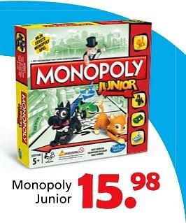 Promoties Monopoly junior - Hasbro - Geldig van 16/03/2015 tot 19/04/2015 bij Unikamp