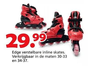 Promoties Edge verstelbare inline skates - Edge - Geldig van 16/03/2015 tot 19/04/2015 bij Unikamp