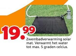 Promotions Zwembadverwarming solar mat - Intex - Valide de 16/03/2015 à 19/04/2015 chez Unikamp