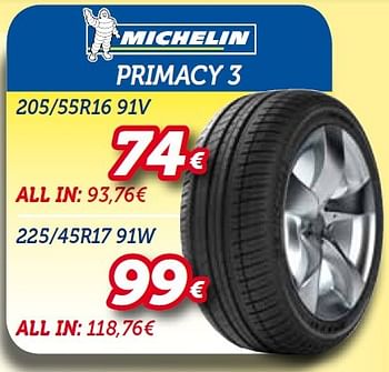 Promoties Primacy 3 205/55r16 91v - Michelin - Geldig van 26/03/2015 tot 26/04/2015 bij Auto 5