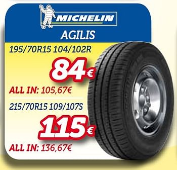 Promoties Agilis 195/70r15 104/102r - Michelin - Geldig van 26/03/2015 tot 26/04/2015 bij Auto 5