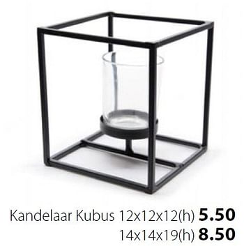 Promoties Kandelaar kubus - Huismerk - Unikamp - Geldig van 30/03/2015 tot 26/04/2015 bij Unikamp