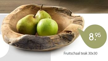 Promoties Fruitschaal teak - Huismerk - Unikamp - Geldig van 30/03/2015 tot 26/04/2015 bij Unikamp