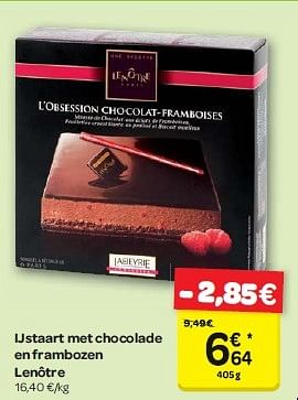 Lenotre Gateau Glace Chocolat Et Framboises Lenotre Promotie Bij Carrefour