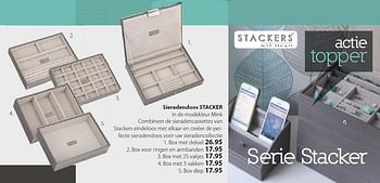 Promoties Sieradendoos stacker box met deksel - Stackers - Geldig van 04/04/2015 tot 26/04/2015 bij Unikamp