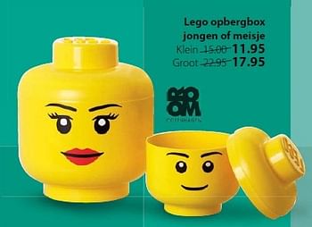 Promotions Lego opbergbox jongen of meisje - Lego - Valide de 04/04/2015 à 26/04/2015 chez Unikamp