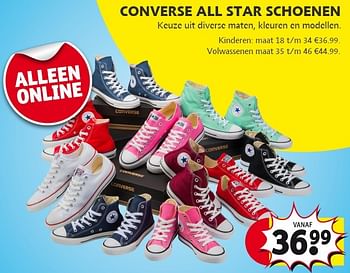 Categorie Echt Bot Converse Converse all star schoenen - Promotie bij Kruidvat