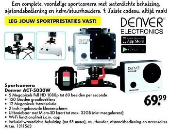 Promoties Sportcamera denver act-5030w - Denver - Geldig van 04/04/2015 tot 19/04/2015 bij Bart Smit
