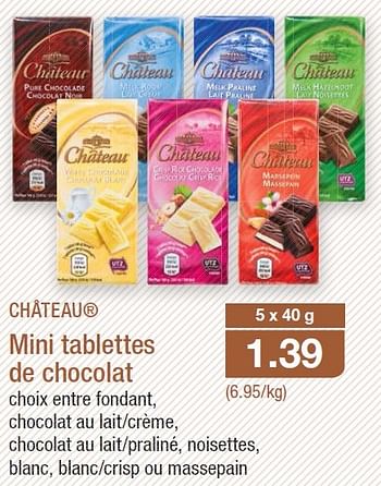 Chateau Chateau Mini Tablettes De Chocolat En Promotion Chez Aldi