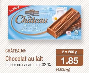 Chateau Chateau Chocolat Au Lait En Promotion Chez Aldi