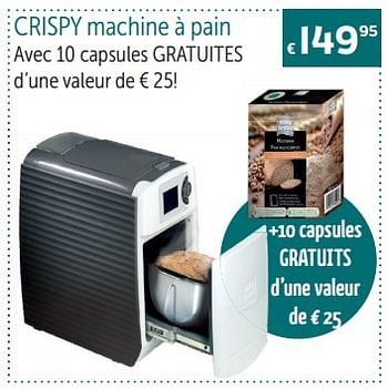 Promotions Crispy machine à pain - Crispy - Valide de 24/04/2015 à 15/05/2015 chez Euro Shop