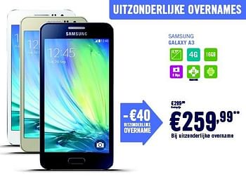 Promoties Samsung galaxy a3 - Samsung - Geldig van 17/04/2015 tot 31/05/2015 bij The Phone House