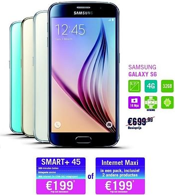 Promoties Samsung galaxy s6 - Samsung - Geldig van 17/04/2015 tot 31/05/2015 bij The Phone House
