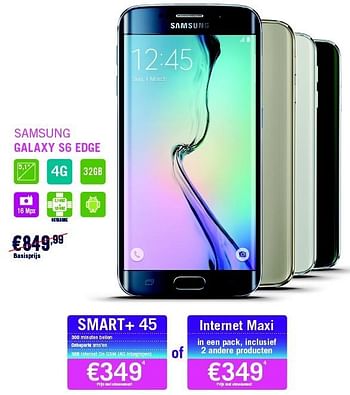 Promotions Samsung galaxy s6 edge - Samsung - Valide de 17/04/2015 à 31/05/2015 chez The Phone House