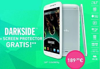 Promotions Darkside + screen protector - Wiko - Valide de 17/04/2015 à 31/05/2015 chez The Phone House
