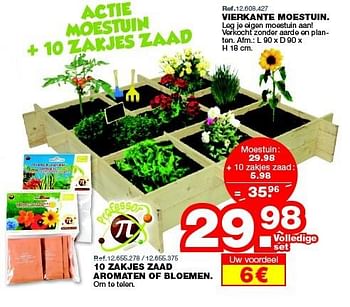 Promoties Moestuin + 10 zakjes zaad - Professor Pi - Geldig van 27/04/2015 tot 24/05/2015 bij Maxi Toys