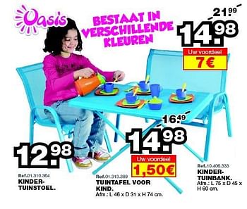 Promoties Kindertuinstoel - Oasis Toys - Geldig van 27/04/2015 tot 24/05/2015 bij Maxi Toys
