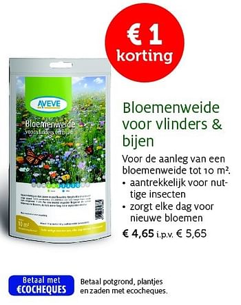 Promoties Bloemenweide voor vlinders + bijen - Huismerk - Aveve - Geldig van 28/04/2015 tot 10/05/2015 bij Aveve