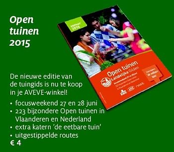 Promoties Open tuinen 2015 - Huismerk - Aveve - Geldig van 28/04/2015 tot 10/05/2015 bij Aveve