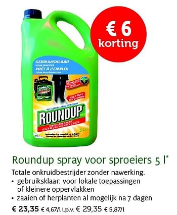 Promoties Roundup spray voor sproeiers - Roundup - Geldig van 28/04/2015 tot 10/05/2015 bij Aveve