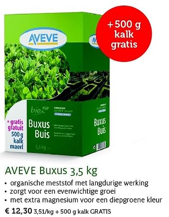 Promoties Aveve buxus - Huismerk - Aveve - Geldig van 28/04/2015 tot 10/05/2015 bij Aveve