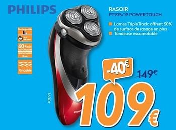 Promotions Philips rasoir pt925-19 powertouch - Philips - Valide de 27/04/2015 à 24/05/2015 chez Krefel