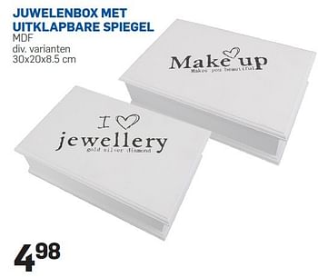 Promoties Juwelenbox met uitklapbare spiegel - Huismerk - Action - Geldig van 28/04/2015 tot 10/05/2015 bij Action