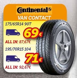 Promoties Van contact 175-65r14 90t - Continental - Geldig van 05/05/2015 tot 24/05/2015 bij Auto 5