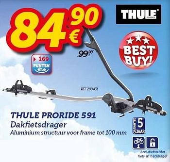 Promoties Thule proride 591 dakfietsdrager - Thule - Geldig van 05/05/2015 tot 24/05/2015 bij Auto 5