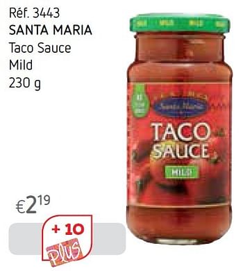 Promotions Santa maria taco sauce mild - Santa Maria - Valide de 01/05/2015 à 31/05/2015 chez Caddyhome