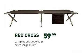 Promoties Red cross campingbed vouwbaar extra large - Huismerk - Unikamp - Geldig van 11/05/2015 tot 12/07/2015 bij Unikamp