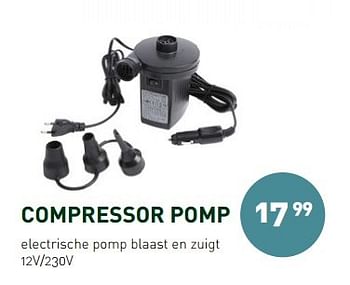 Promoties Compressor pomp electrische pomp blaast en zuigt  - Huismerk - Unikamp - Geldig van 11/05/2015 tot 12/07/2015 bij Unikamp