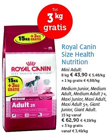 Promoties Royal canin size health nutrition - Royal Canin - Geldig van 26/05/2015 tot 07/06/2015 bij Aveve