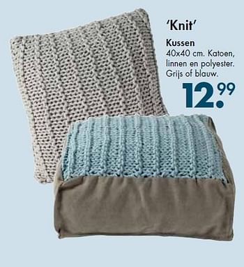 Promoties Knit kussen - Huismerk - Casa - Geldig van 25/05/2015 tot 28/06/2015 bij Casa