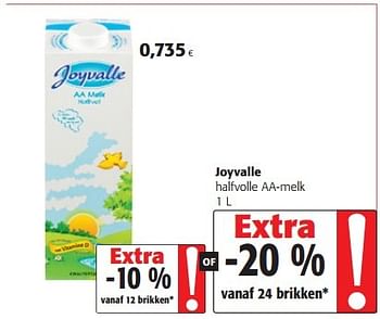 Promoties Joyvalle halfvolle aa-melk - Joyvalle - Geldig van 03/06/2015 tot 16/06/2015 bij Colruyt