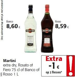 Promoties Martini extra dry, rosato of fiero of bianco of rosso - Martini - Geldig van 03/06/2015 tot 16/06/2015 bij Colruyt
