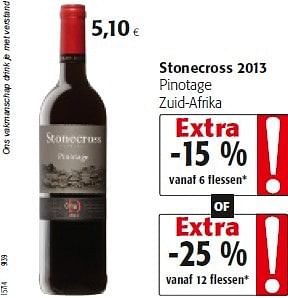 Promoties Stonecross 2013 - Rode wijnen - Geldig van 03/06/2015 tot 16/06/2015 bij Colruyt