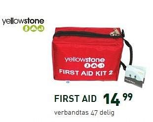 Promotions First aid - Yellow Stone - Valide de 08/06/2015 à 12/07/2015 chez Unikamp