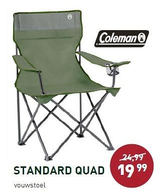 Promoties Standard quad vouwstoel - Coleman - Geldig van 08/06/2015 tot 12/07/2015 bij Unikamp