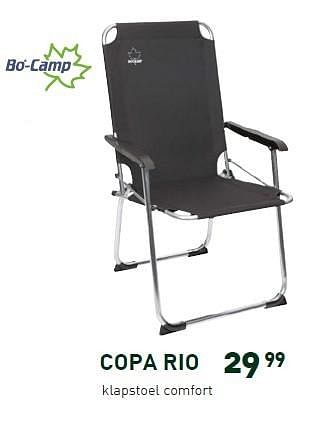 Promoties Copa rio klapstoel comfort - Bo-Camp - Geldig van 08/06/2015 tot 12/07/2015 bij Unikamp