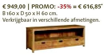 Promoties Bunbury tv-meubel. 24018 - Huismerk - Overstock  - Geldig van 21/05/2015 tot 21/06/2015 bij Overstock