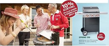 Promoties Spring 350 gasbarbecue met 3 rvs branders - Barbecook - Geldig van 08/06/2015 tot 12/07/2015 bij Unikamp