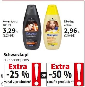 Promoties Schwarzkopf alle shampoos - Schwarzkopf - Geldig van 03/06/2015 tot 16/06/2015 bij Colruyt